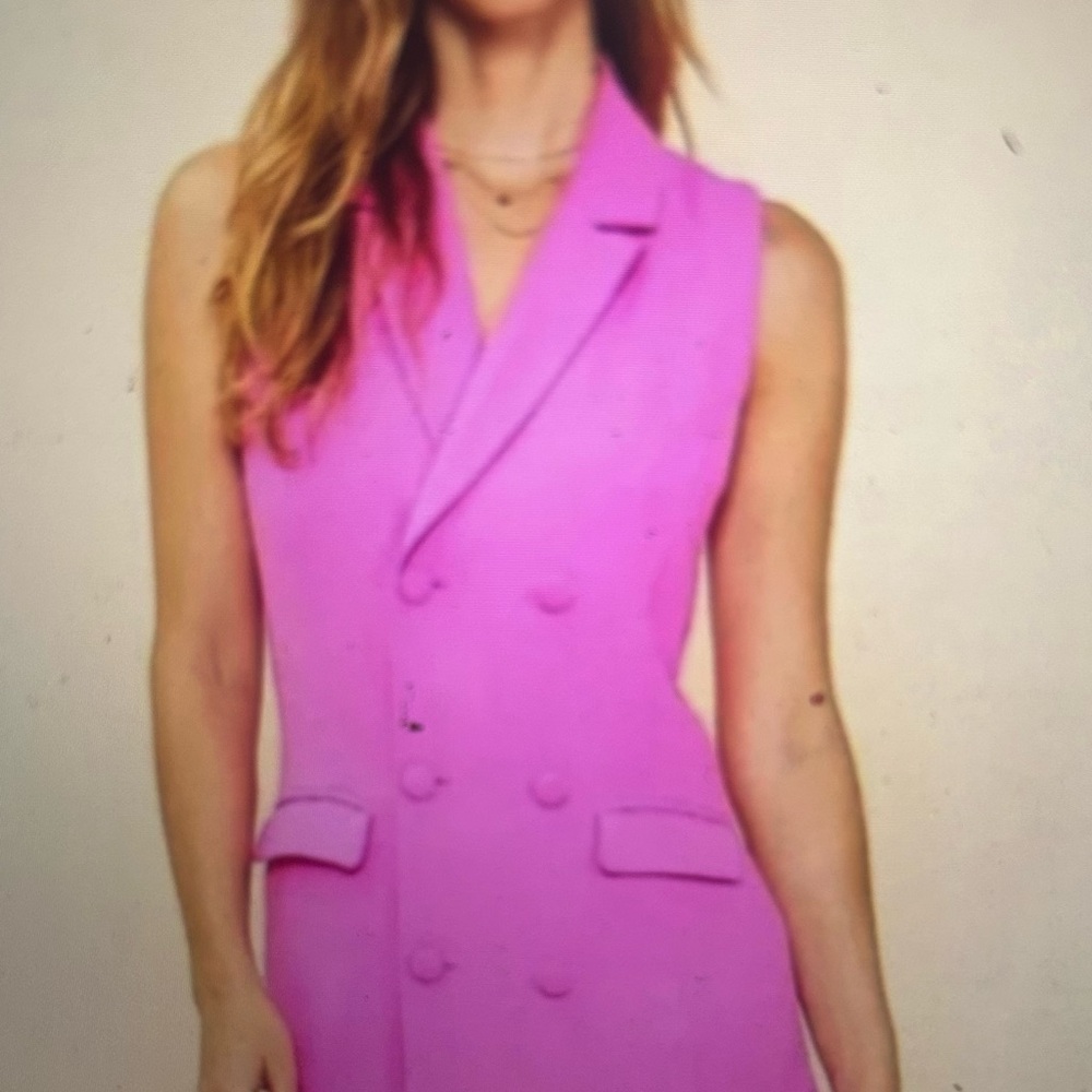 Pink double breasted dress